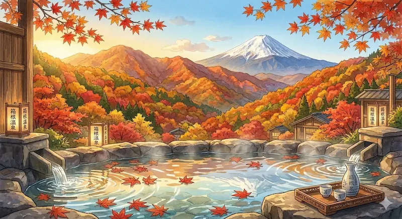 하코네온천 가을