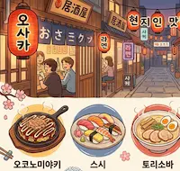 오사카 대표음식 오코노미야키