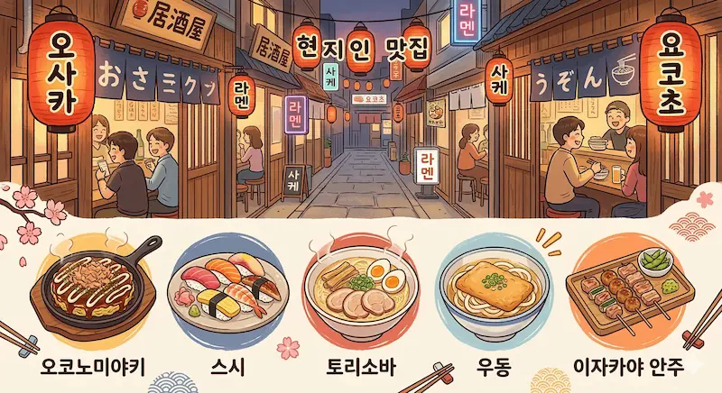 오사카 현지인 맛집의 로컬음식