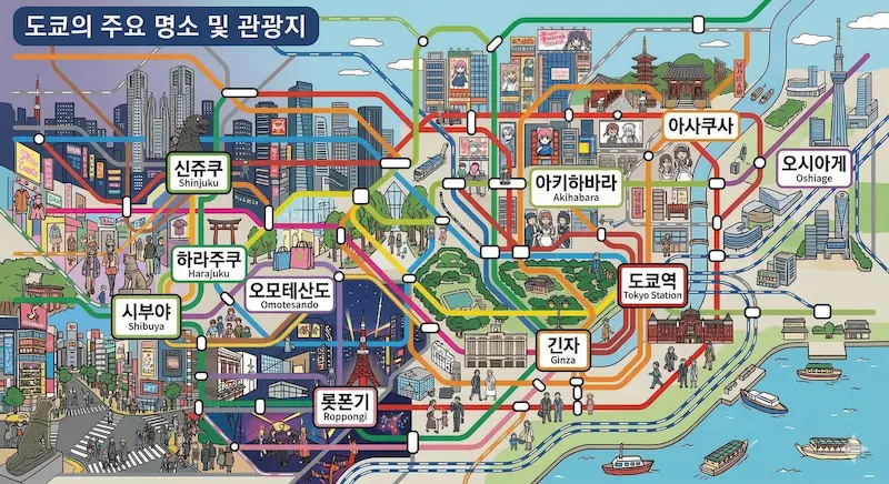 도쿄 3박4일 여행 명소 및 관광지