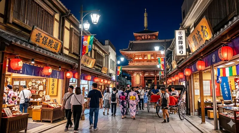 도쿄 전통골목 - 아사쿠사 덴보인 거리 (Denpoin-dori)