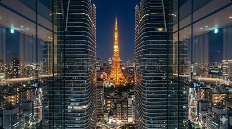 도쿄 야경 - 아자부다이 힐즈 스카이로비 (Azabudai Hills)