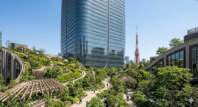 도쿄 빌딩 건축 - 아자부다이 힐즈